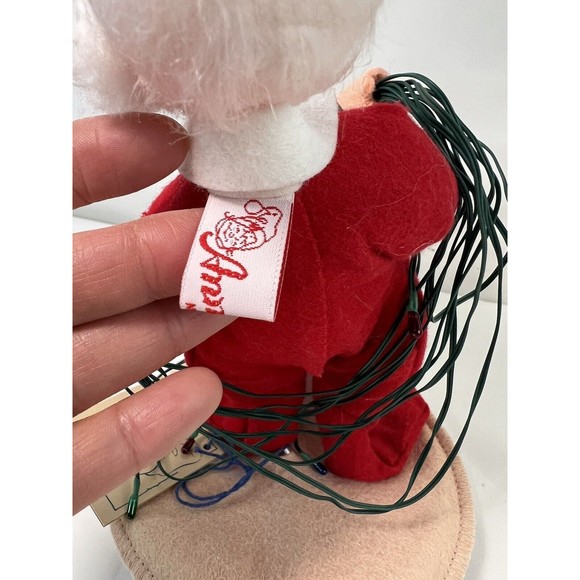 Vtg Annalee 1994 Santa Claus with Box of Tangled Lights #5241 - Lights Up NWT 8” - Picture 4 of 10